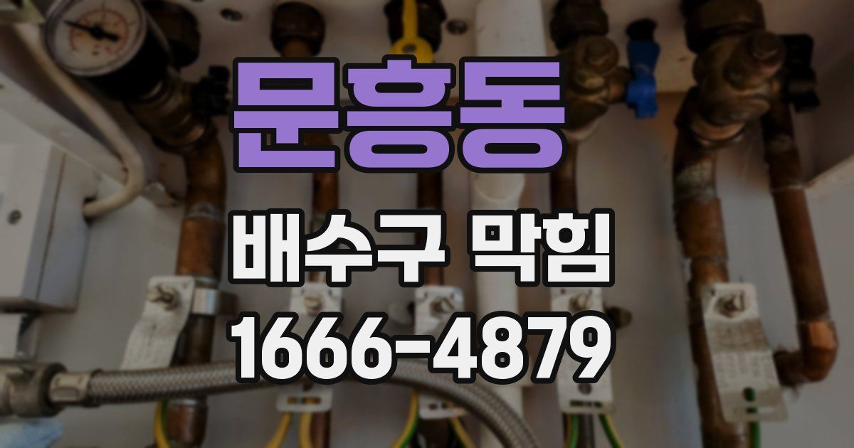 문흥동 배수구 막힘