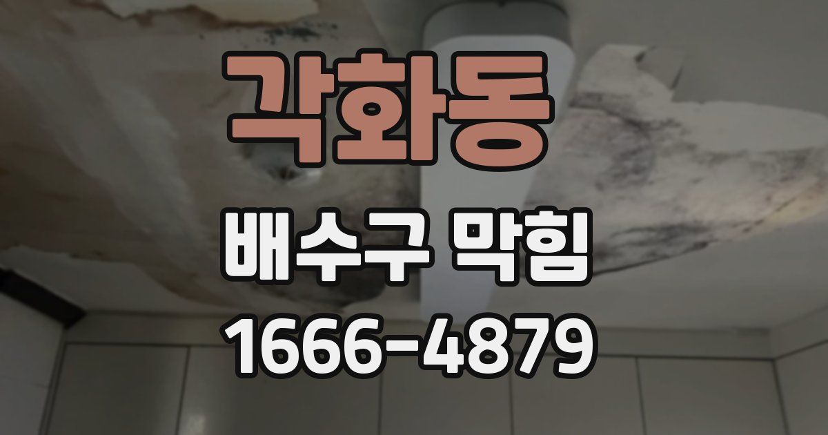 각화동 배수구 막힘