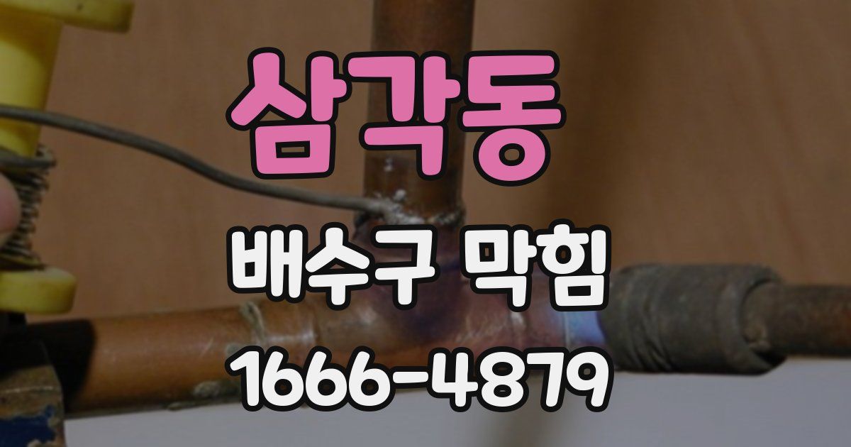 삼각동 배수구 막힘
