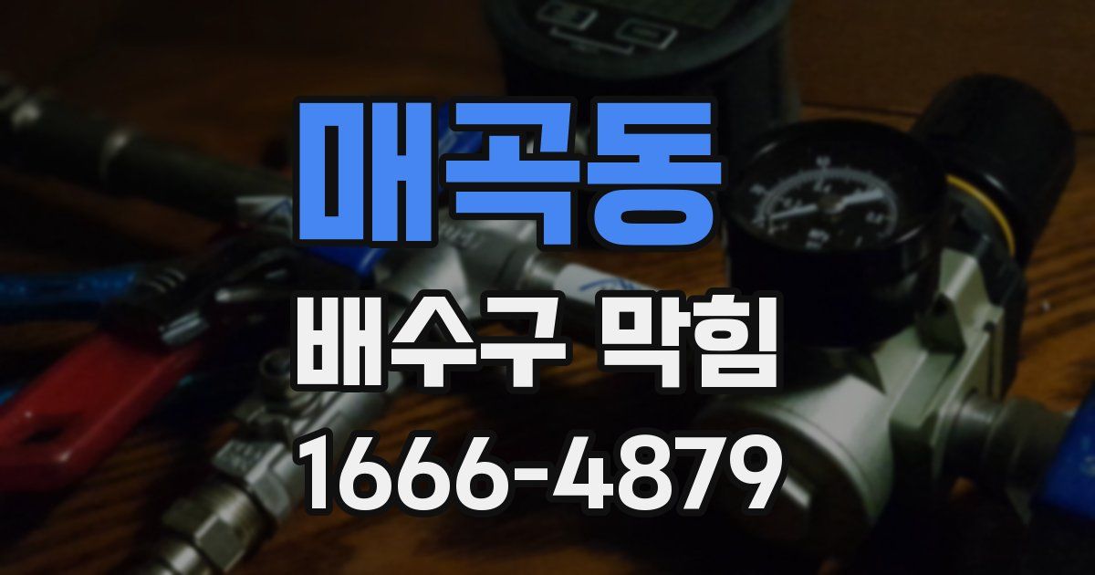매곡동 배수구 막힘
