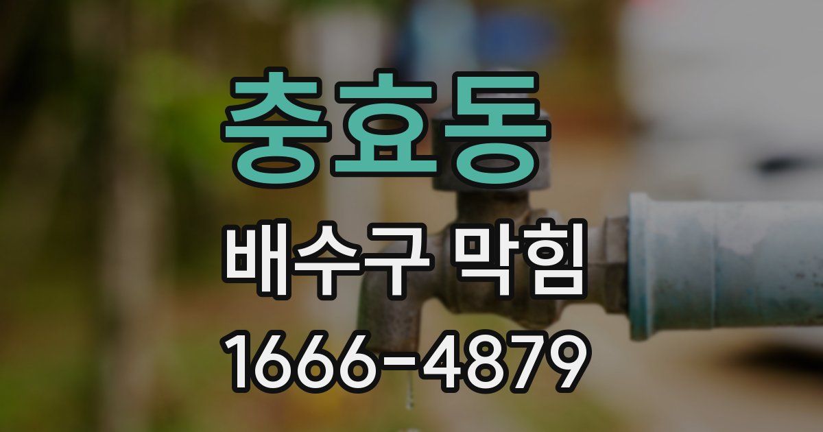 충효동 배수구 막힘