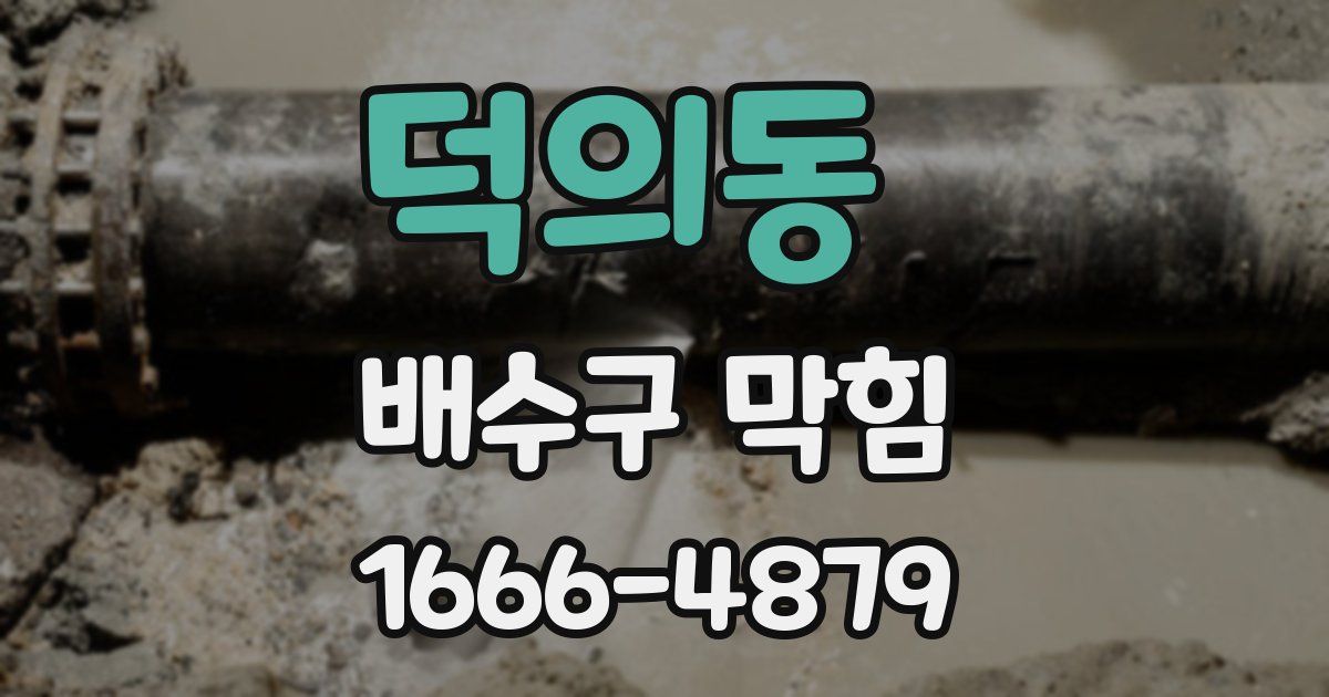 덕의동 배수구 막힘