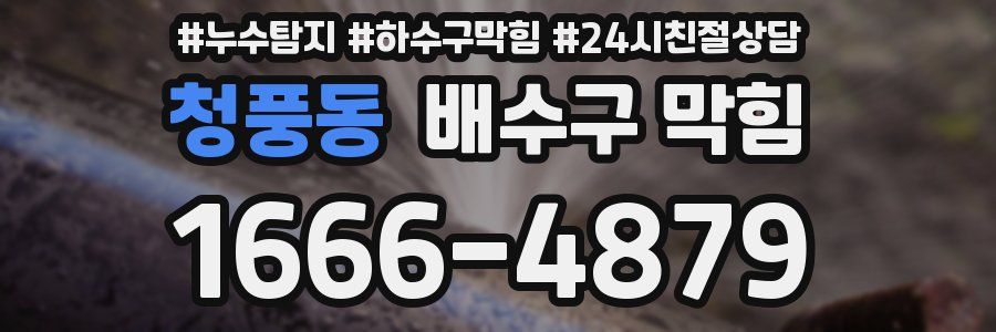 청풍동 배수구 막힘