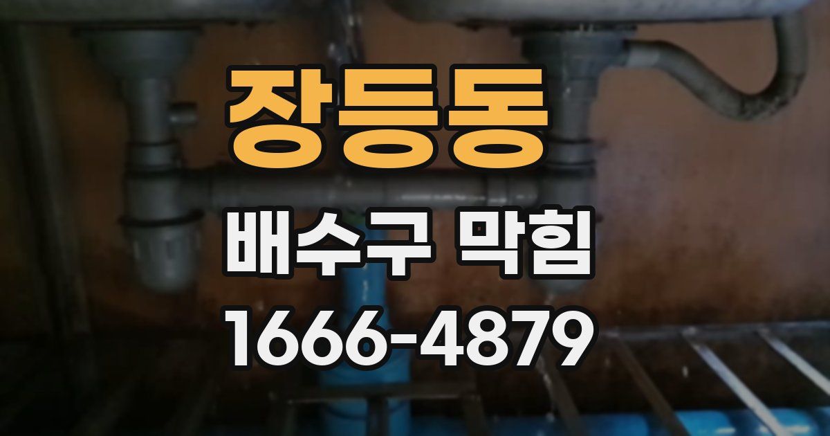 장등동 배수구 막힘
