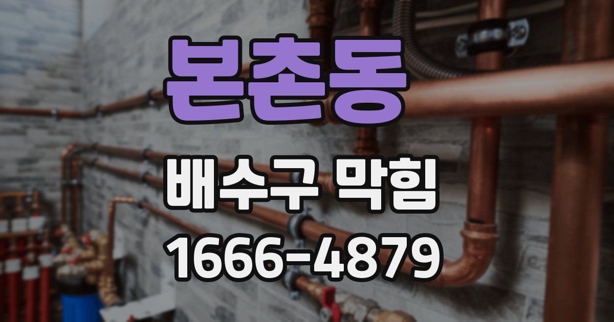본촌동 배수구 막힘