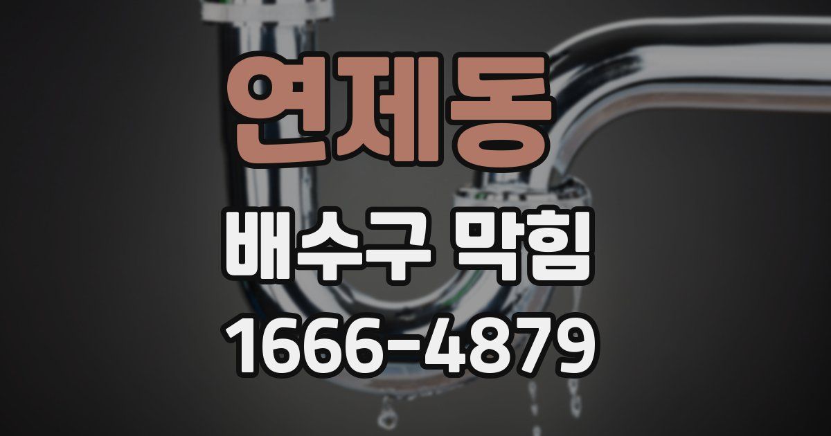 연제동 배수구 막힘
