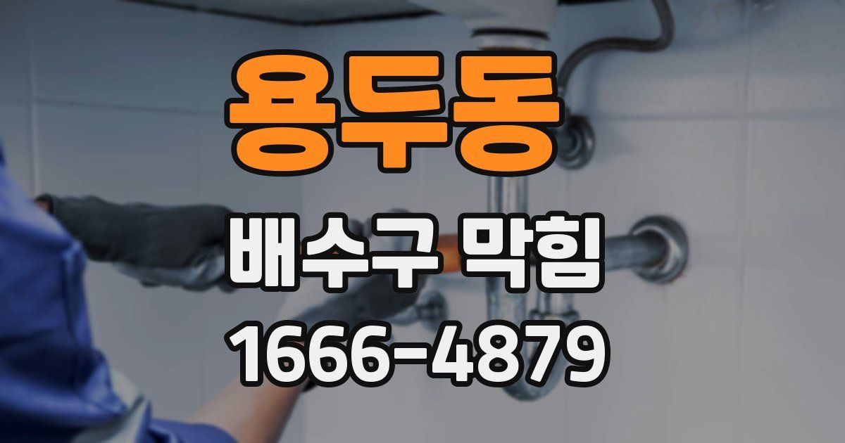 용두동 배수구 막힘