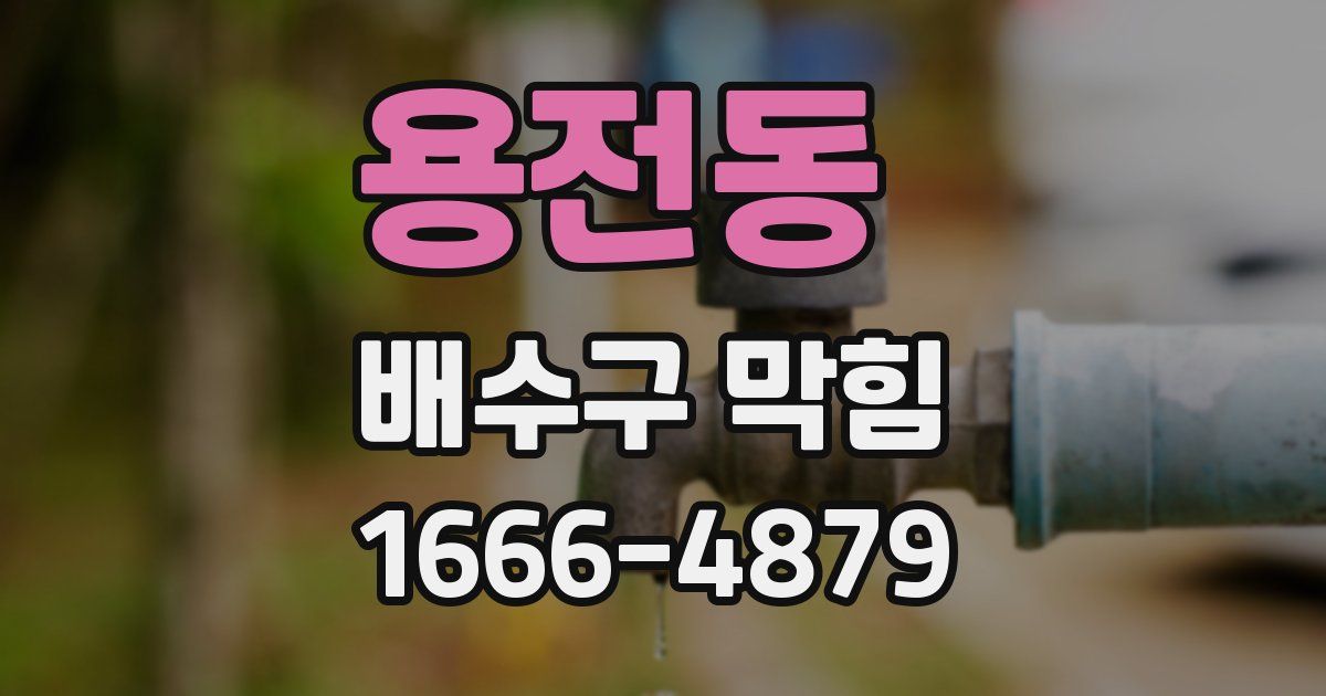 용전동 배수구 막힘