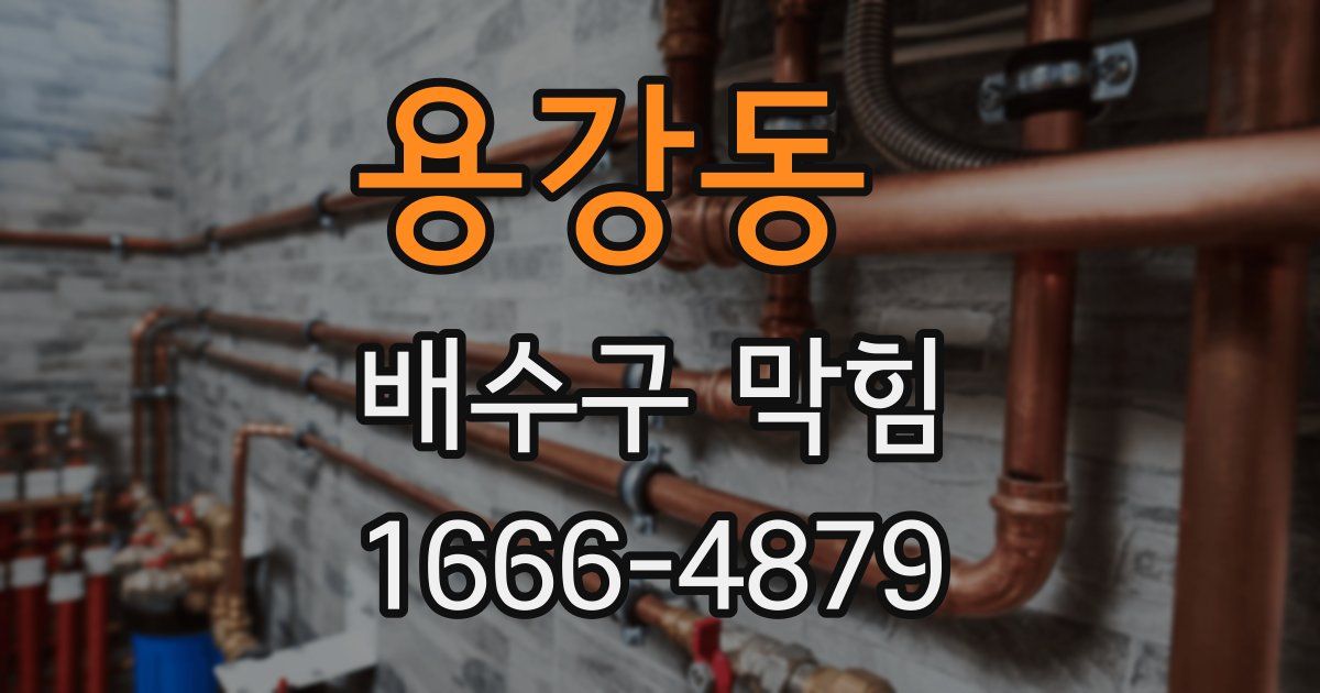 용강동 배수구 막힘