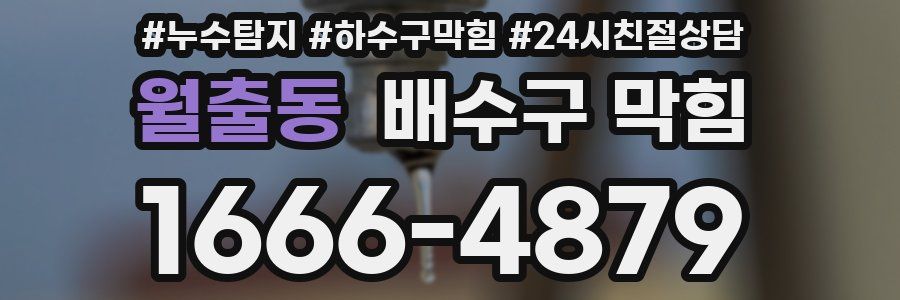 월출동 배수구 막힘