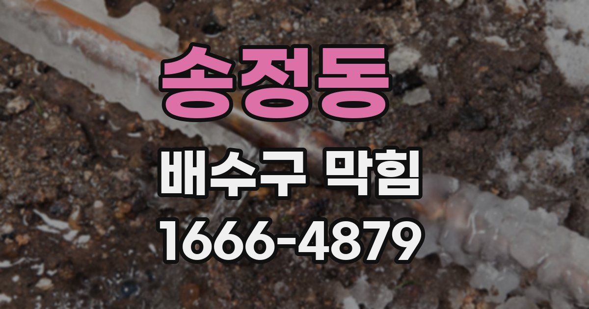 송정동 배수구 막힘