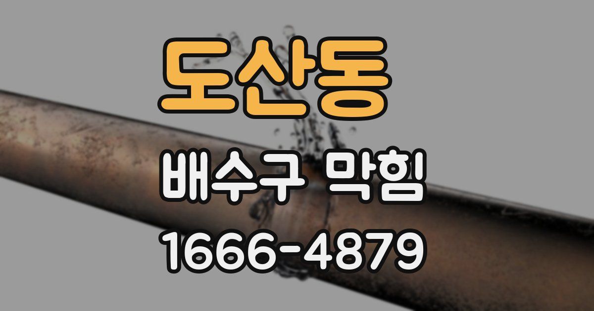 도산동 배수구 막힘