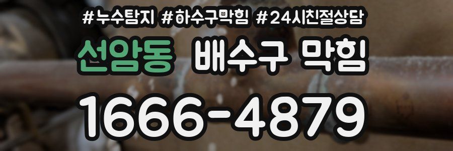선암동 배수구 막힘