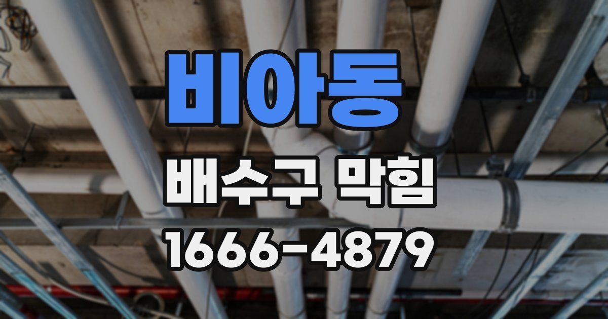 비아동 배수구 막힘