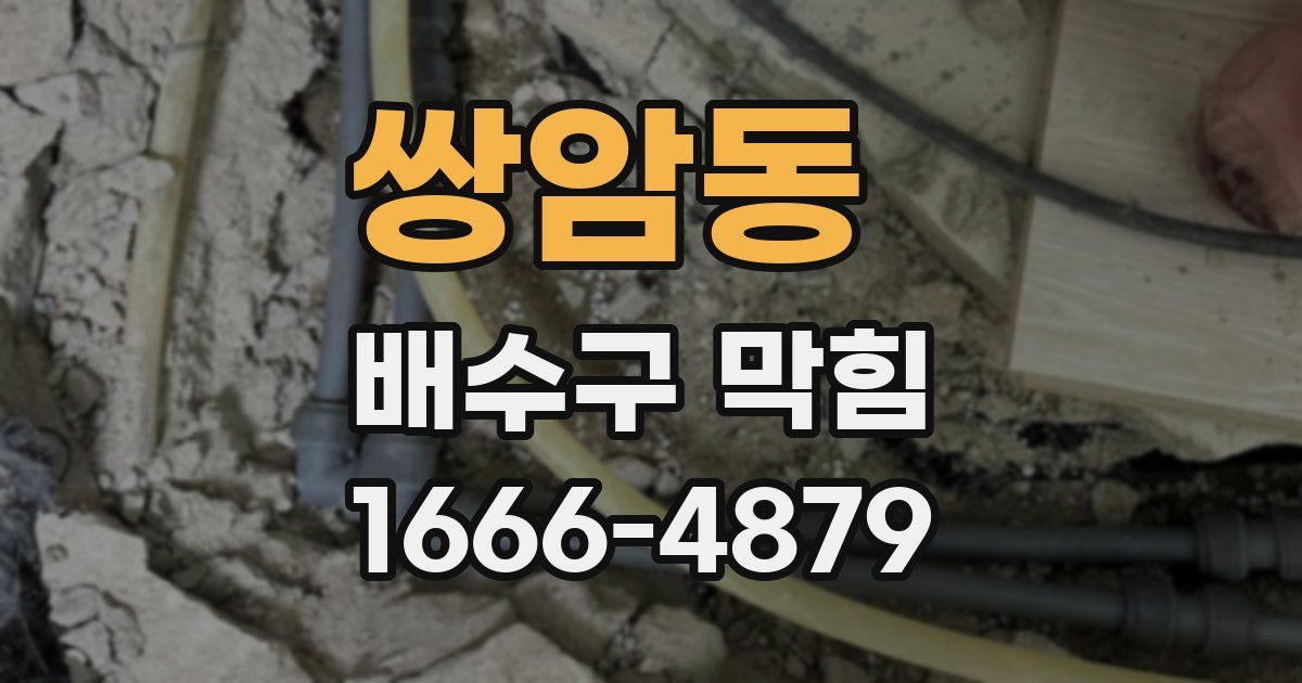 쌍암동 배수구 막힘