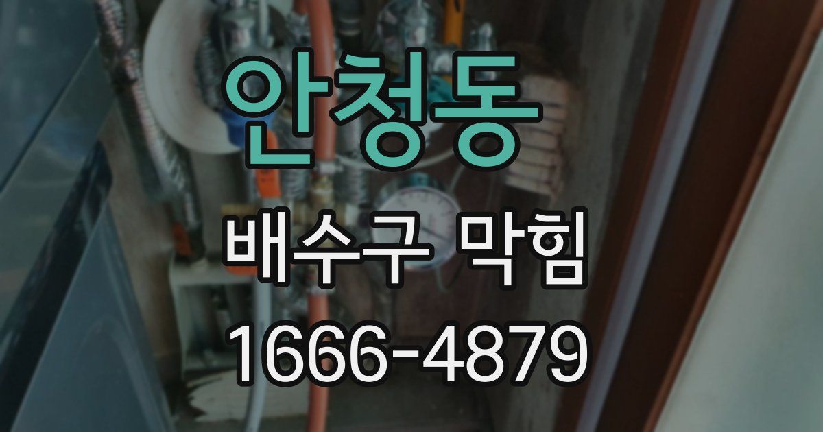 안청동 배수구 막힘