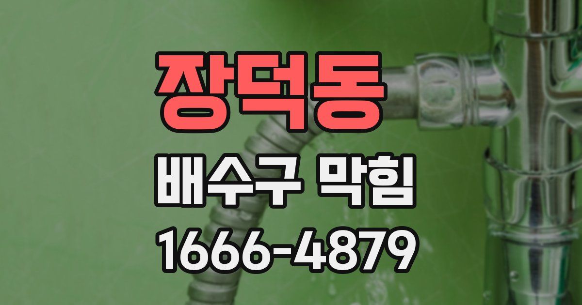 장덕동 배수구 막힘
