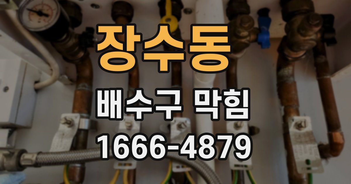 장수동 배수구 막힘