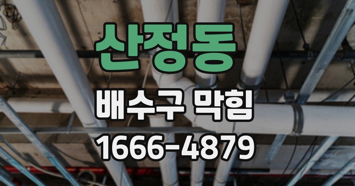 산정동 배수구 막힘