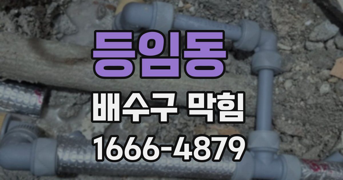 등임동 배수구 막힘