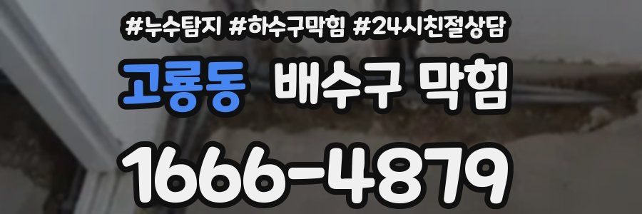 고룡동 배수구 막힘