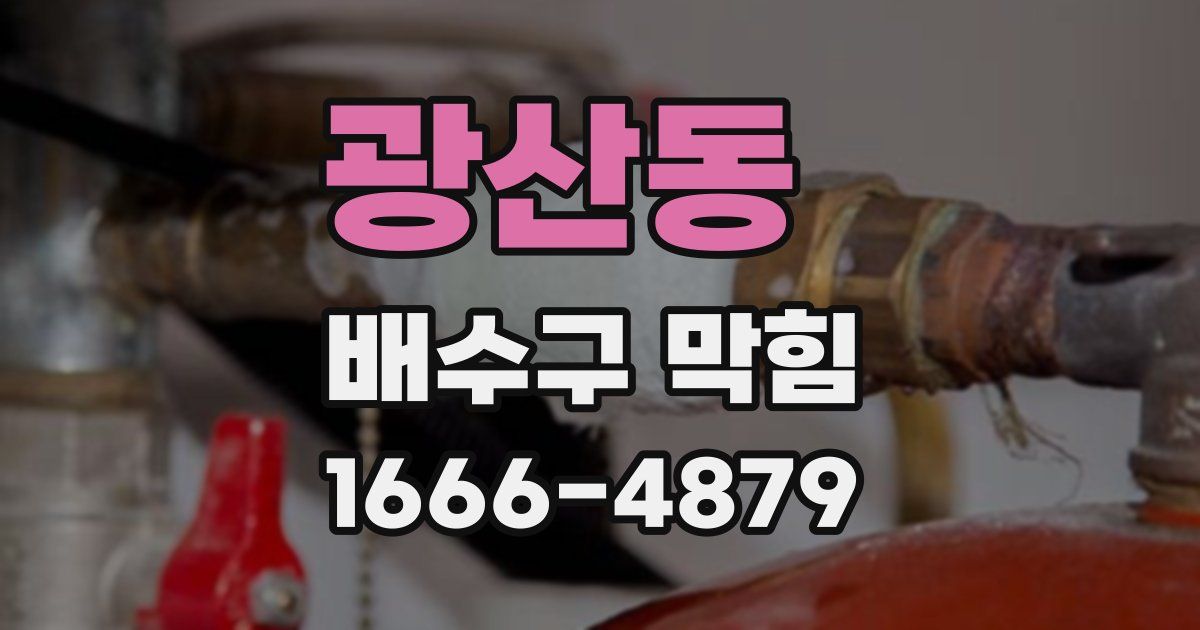 광산동 배수구 막힘