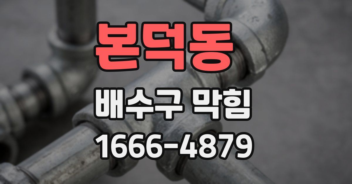 본덕동 배수구 막힘