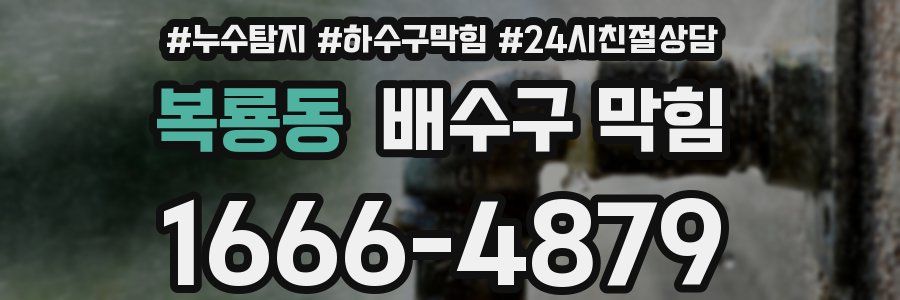 복룡동 배수구 막힘
