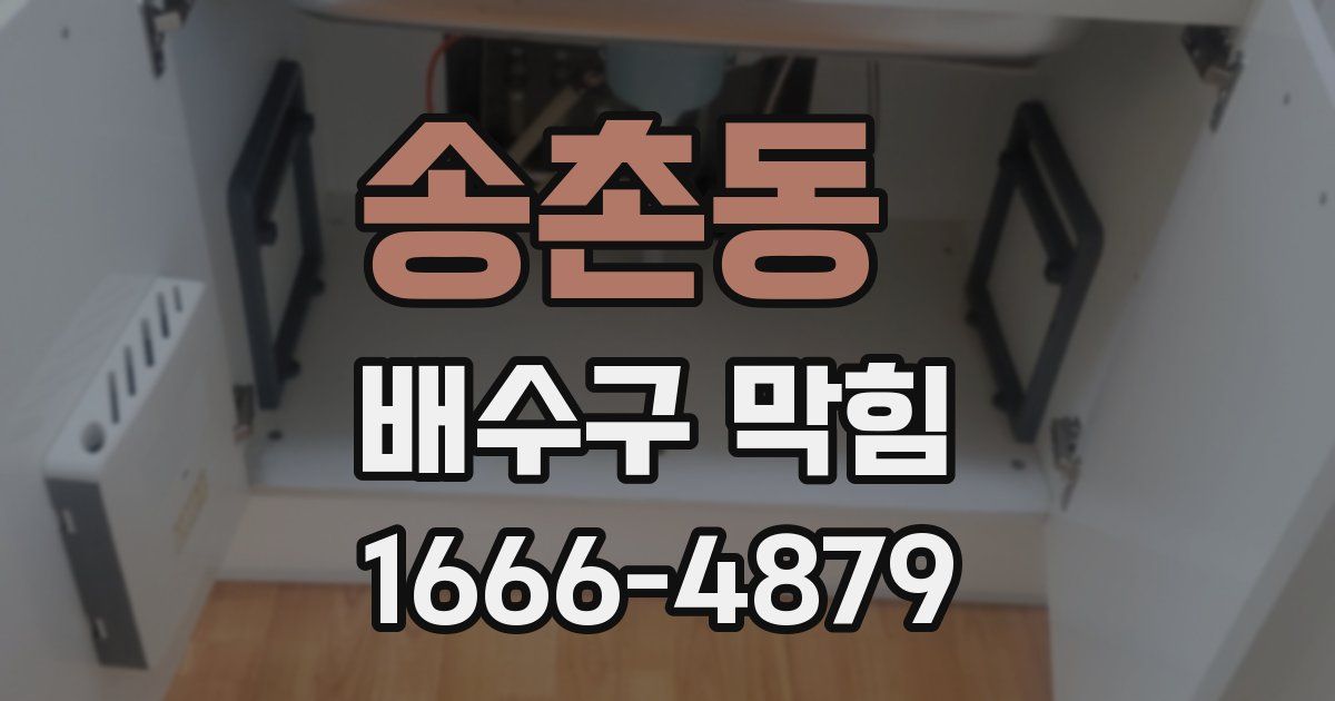 송촌동 배수구 막힘