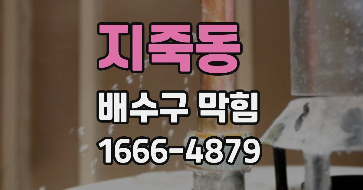 지죽동 배수구 막힘