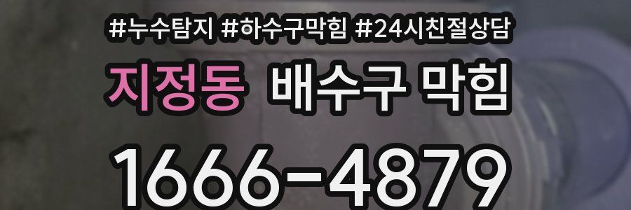 지정동 배수구 막힘