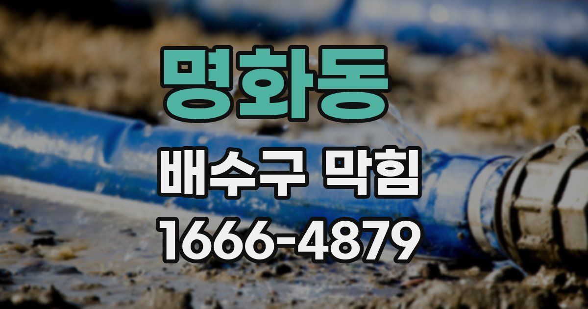 명화동 배수구 막힘
