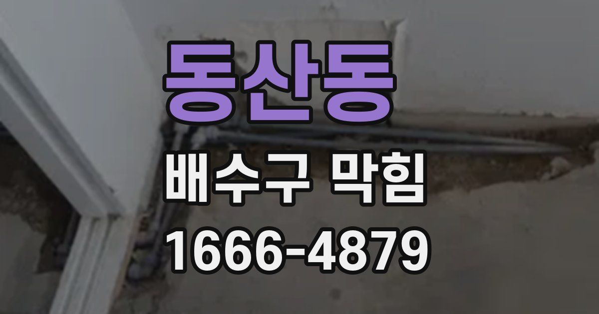 동산동 배수구 막힘