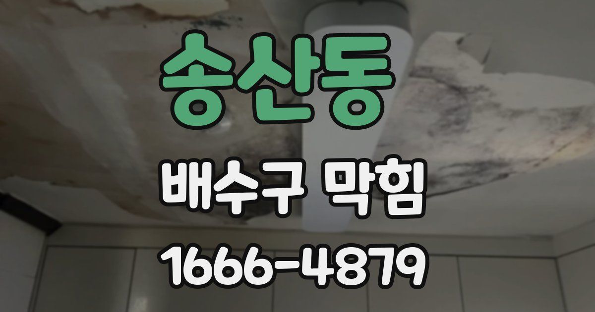송산동 배수구 막힘