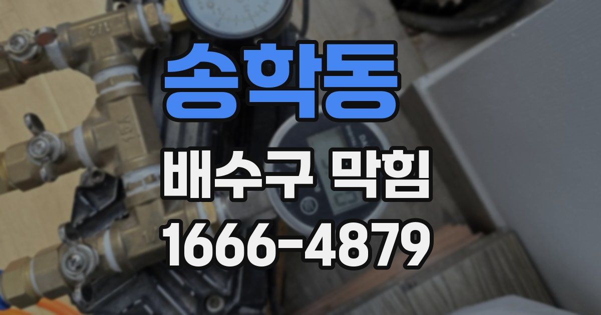 송학동 배수구 막힘
