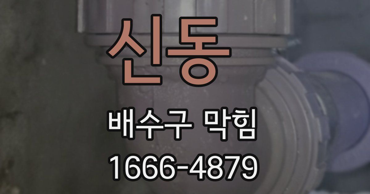 신동 배수구 막힘