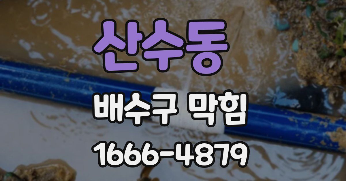 산수동 배수구 막힘