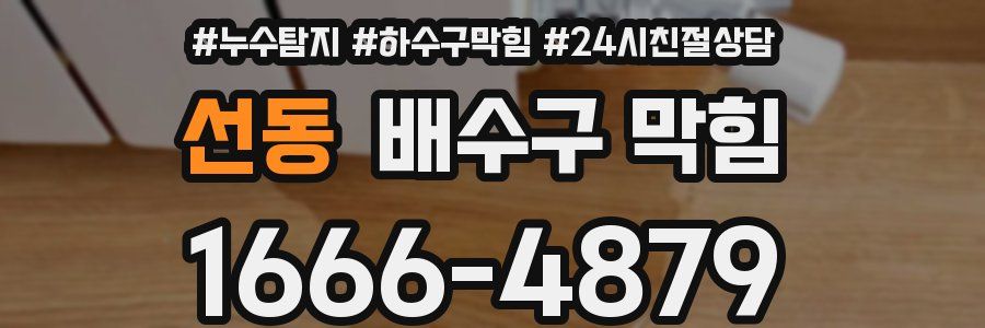 선동 배수구 막힘