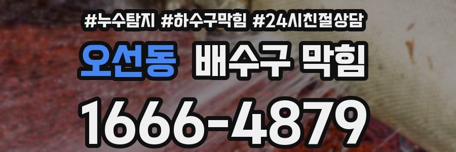 오선동 배수구 막힘