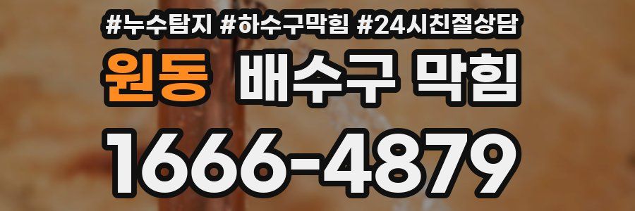 원동 배수구 막힘