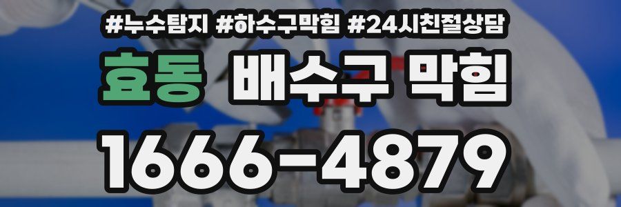 효동 배수구 막힘