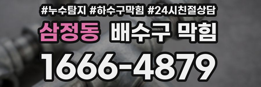삼정동 배수구 막힘