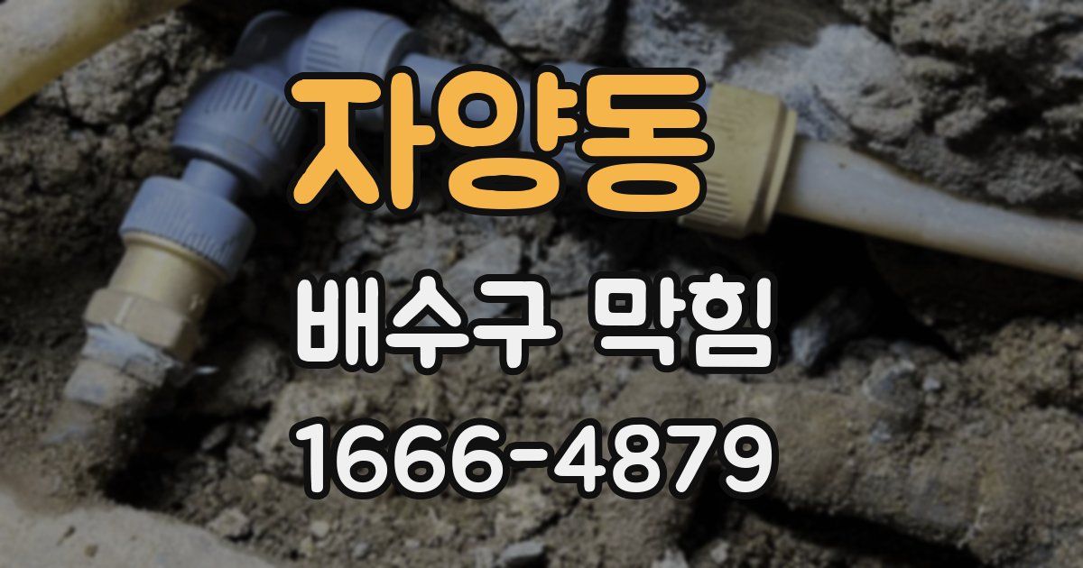 자양동 배수구 막힘