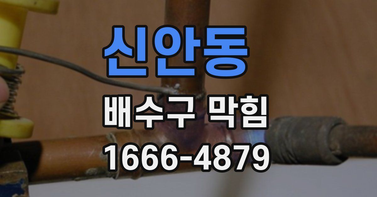 신안동 배수구 막힘