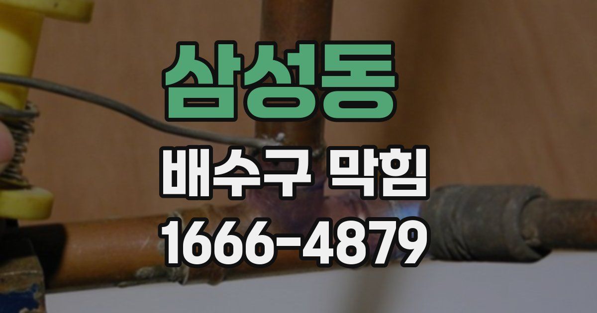 삼성동 배수구 막힘
