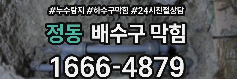 정동 배수구 막힘
