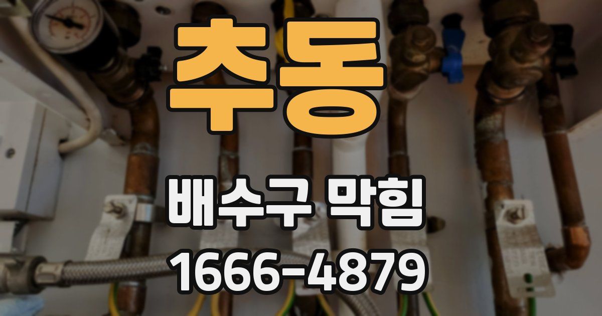 추동 배수구 막힘