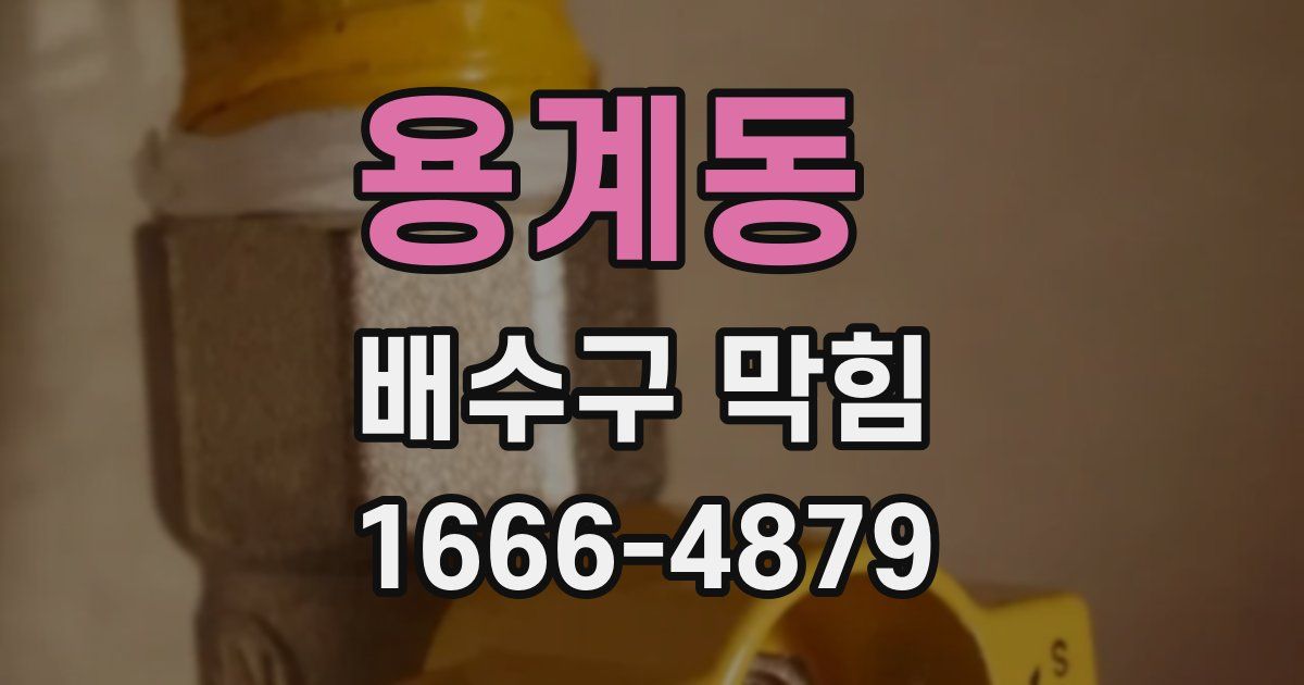 용계동 배수구 막힘
