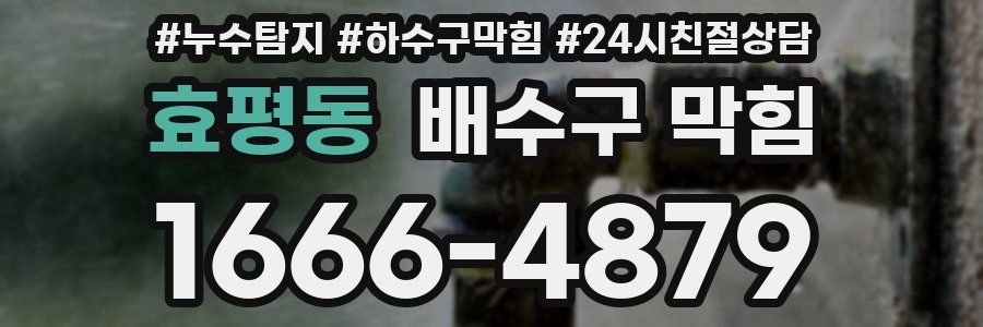 효평동 배수구 막힘