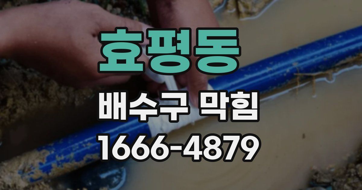 효평동 배수구 막힘